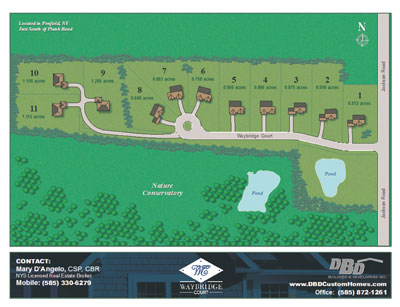 Waybridge Court Subdivision Site Plan Custom Homes Penfield NY